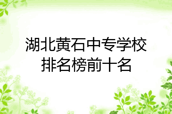 湖北黄石中专学校排名榜前十名