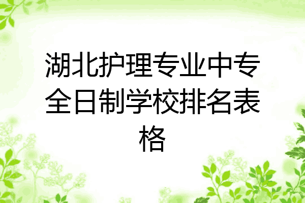 湖北护理专业中专全日制学校排名表格