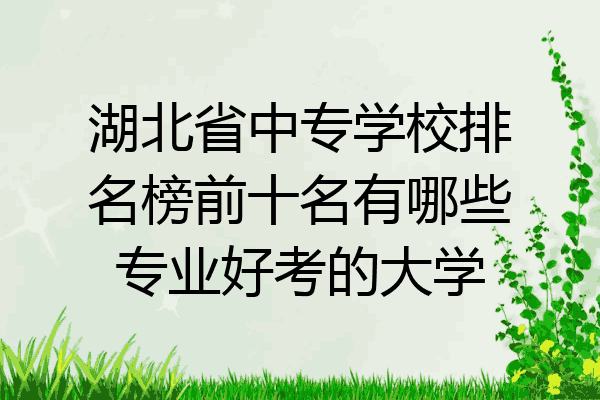 湖北省中专学校排名榜前十名有哪些专业好考的大学