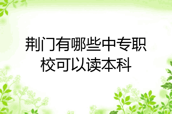 荆门有哪些中专职校可以读本科