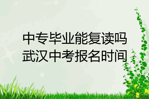中专毕业能复读吗武汉中考报名时间