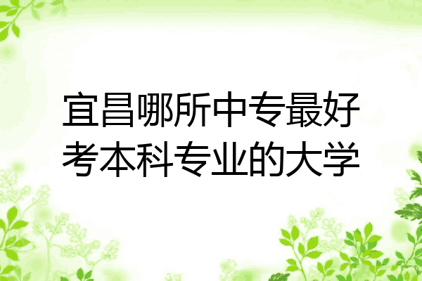 宜昌哪所中专最好考本科专业的大学