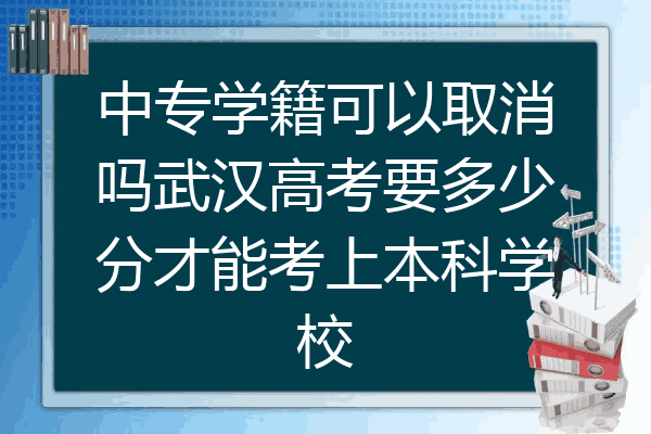 中专学籍可以取消吗武汉高考要多少分才能考上本科学校