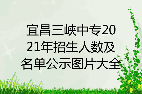 宜昌三峡中专2021年招生人数及名单公示图片大全