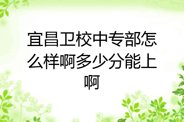 宜昌卫校中专部怎么样啊多少分能上啊