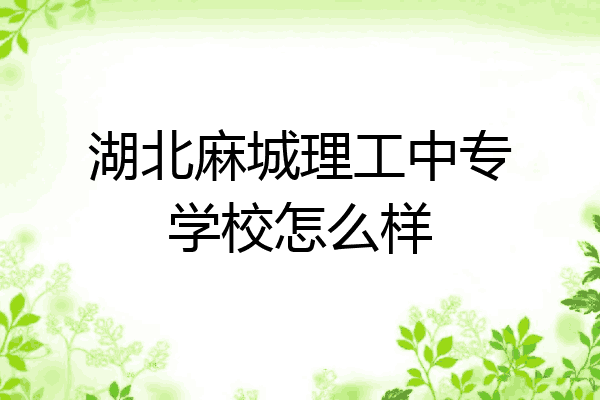 湖北麻城理工中专学校怎么样
