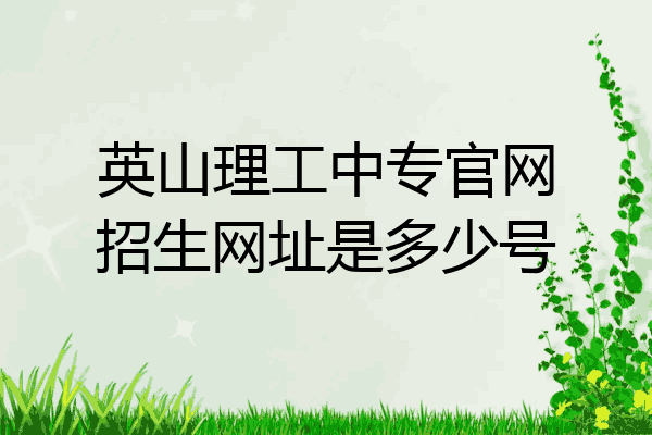 英山理工中专官网招生网址是多少号