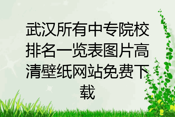 武汉所有中专院校排名一览表图片高清壁纸网站免费下载