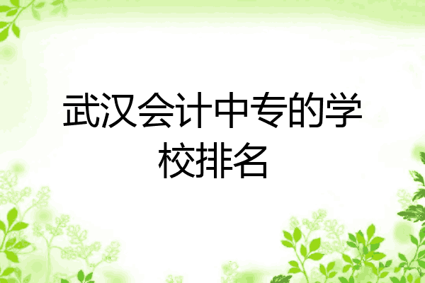 武汉会计中专的学校排名