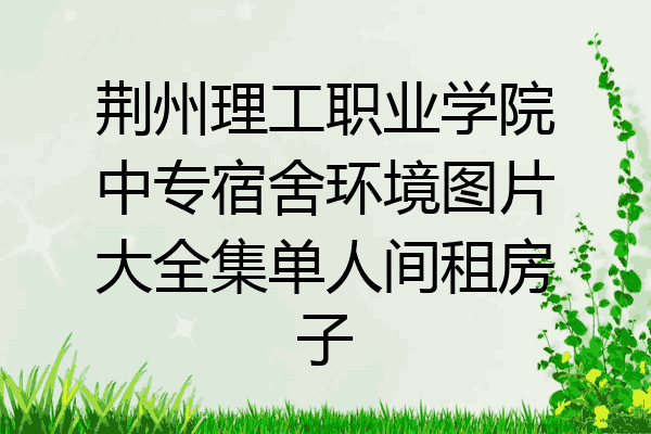 荆州理工职业学院中专宿舍环境图片大全集单人间租房子