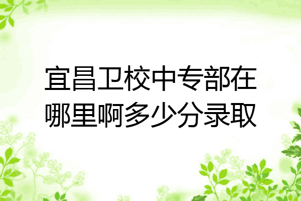 宜昌卫校中专部在哪里啊多少分录取