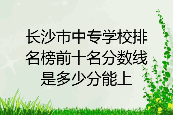 长沙市中专学校排名榜前十名分数线是多少分能上