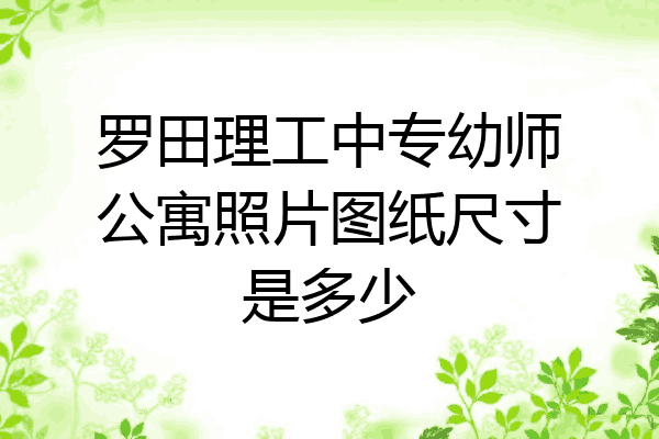 罗田理工中专幼师公寓照片图纸尺寸是多少