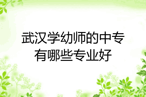 武汉学幼师的中专有哪些专业好