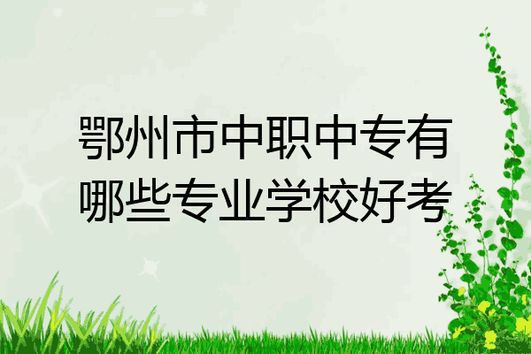 鄂州市中职中专有哪些专业学校好考