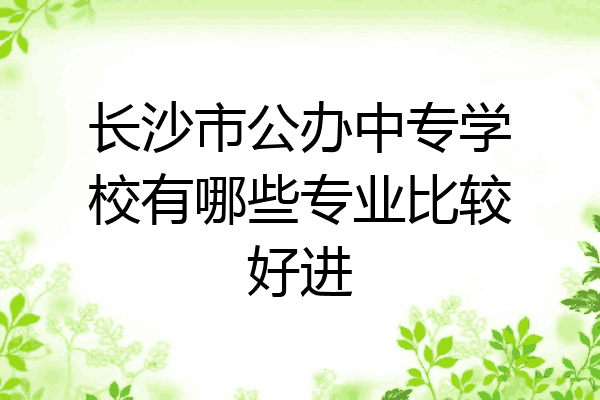 长沙市公办中专学校有哪些专业比较好进
