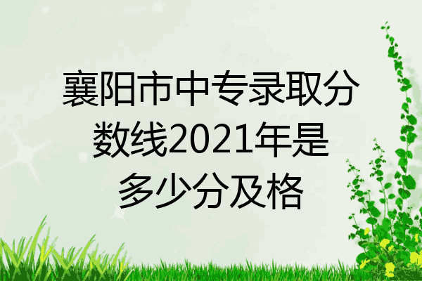 襄阳市中专录取分数线2021年是多少分及格