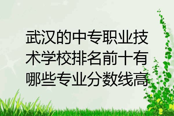 武汉的中专职业技术学校排名前十有哪些专业分数线高