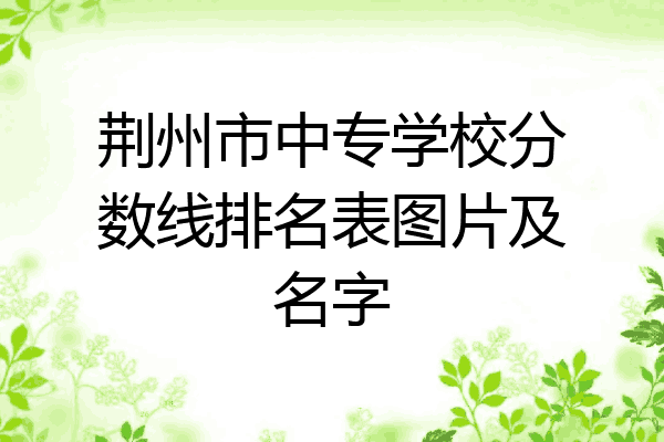 荆州市中专学校分数线排名表图片及名字