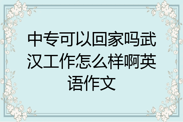 中专可以回家吗武汉工作怎么样啊英语作文