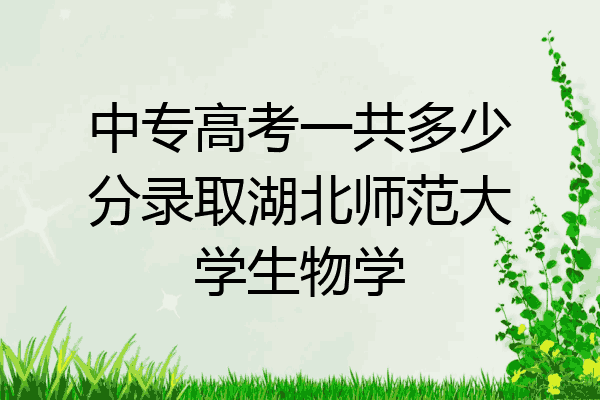 中专高考一共多少分录取湖北师范大学生物学