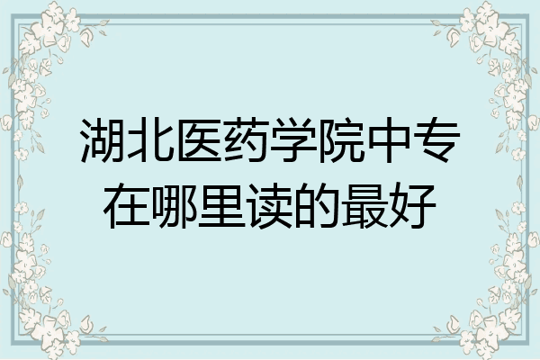 湖北医药学院中专在哪里读的最好