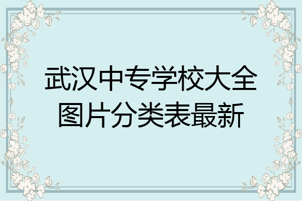 武汉中专学校大全图片分类表最新