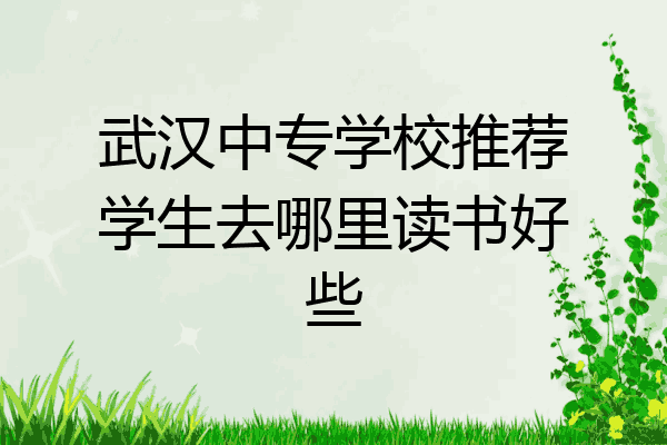 武汉中专学校推荐学生去哪里读书好些