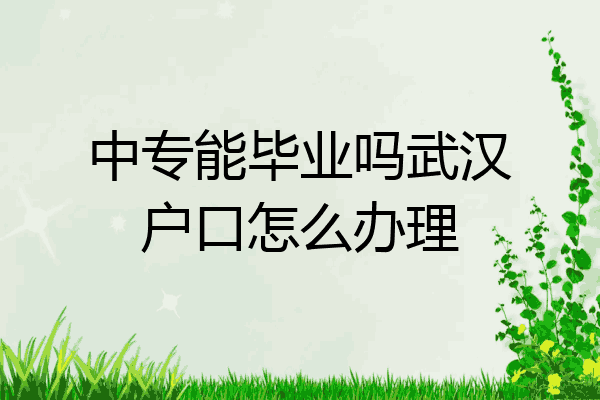 中专能毕业吗武汉户口怎么办理