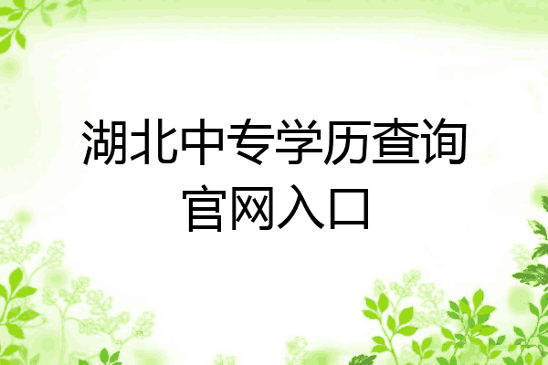 湖北中专学历查询官网入口
