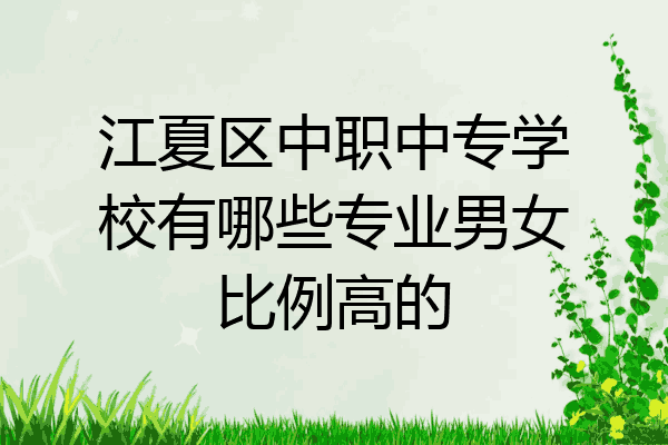 江夏区中职中专学校有哪些专业男女比例高的