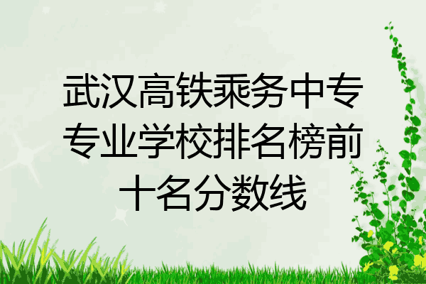 武汉高铁乘务中专专业学校排名榜前十名分数线