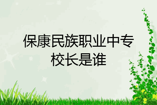 保康民族职业中专校长是谁