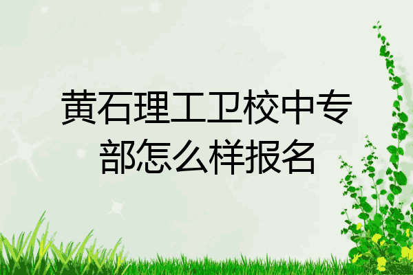 黄石理工卫校中专部怎么样报名