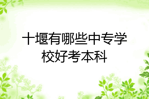 十堰有哪些中专学校好考本科