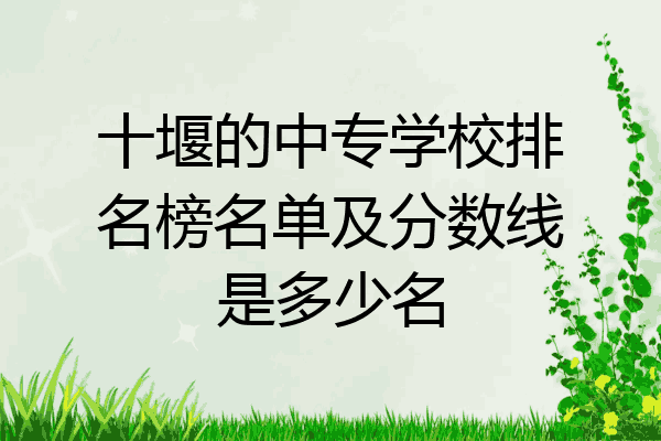 十堰的中专学校排名榜名单及分数线是多少名