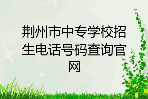 荆州市中专学校招生电话号码查询官网