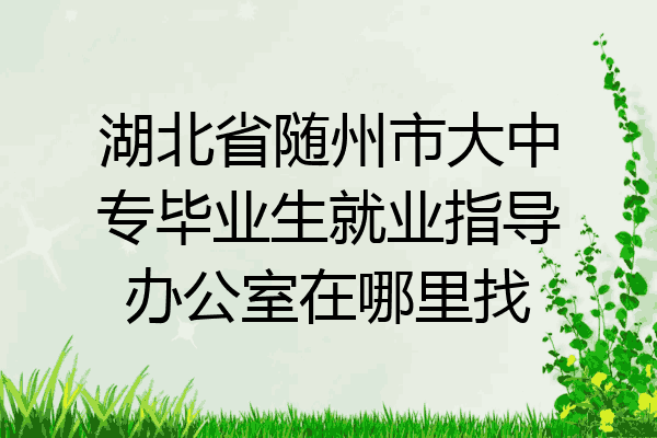湖北省随州市大中专毕业生就业指导办公室在哪里找