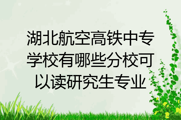 湖北航空高铁中专学校有哪些分校可以读研究生专业