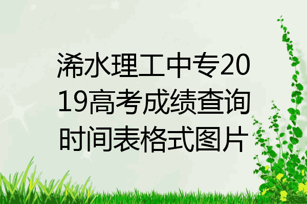 浠水理工中专2019高考成绩查询时间表格式图片