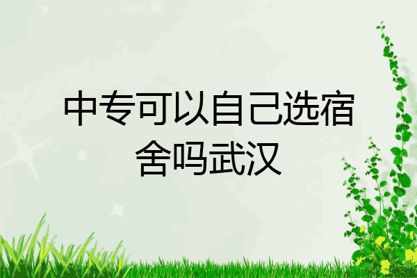 中专可以自己选宿舍吗武汉