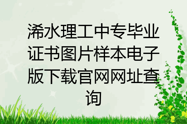 浠水理工中专毕业证书图片样本电子版下载官网网址查询