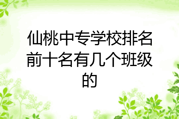 仙桃中专学校排名前十名有几个班级的