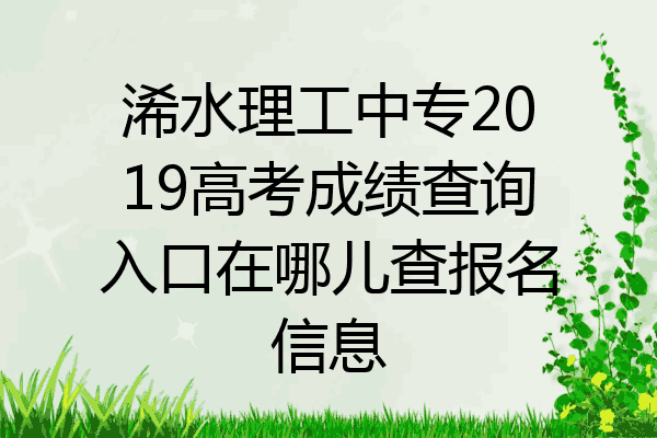 浠水理工中专2019高考成绩查询入口在哪儿查报名信息
