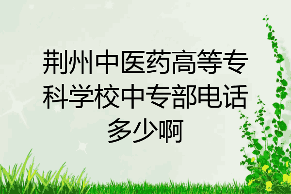 荆州中医药高等专科学校中专部电话多少啊