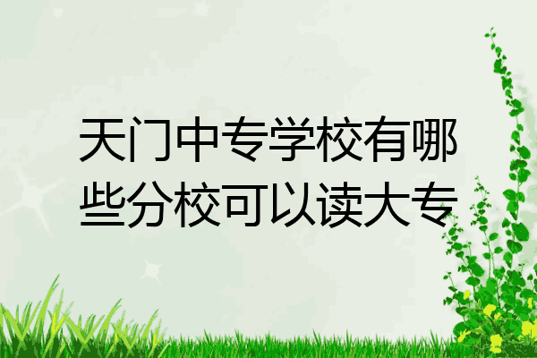 天门中专学校有哪些分校可以读大专