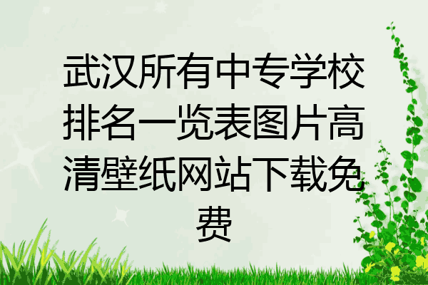 武汉所有中专学校排名一览表图片高清壁纸网站下载免费