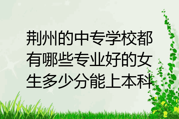 荆州的中专学校都有哪些专业好的女生多少分能上本科