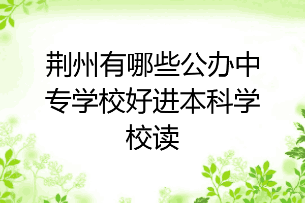 荆州有哪些公办中专学校好进本科学校读
