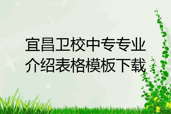 宜昌卫校中专专业介绍表格模板下载